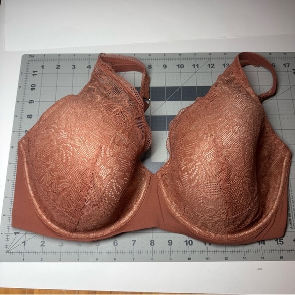 Third Love Bra Size 40E Graphic Lace Plunge Underwire Champagne Sexy Coquette - Picture 6 of 6